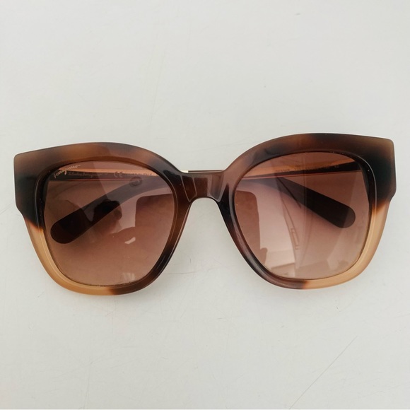 Salvatore Ferragamo Accessories - SALVATORE FERRAGAMO SQUARE SUNGLASSES SF856S HAVANA/BEIGE/GOLD 53 MM